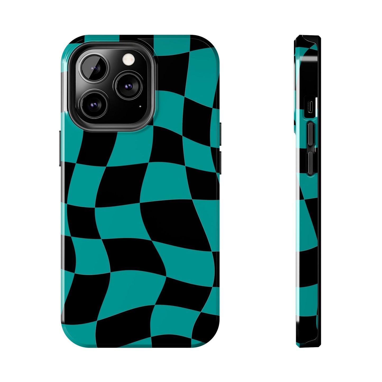 Mercedes Teal - Checkered Flag Phone Case