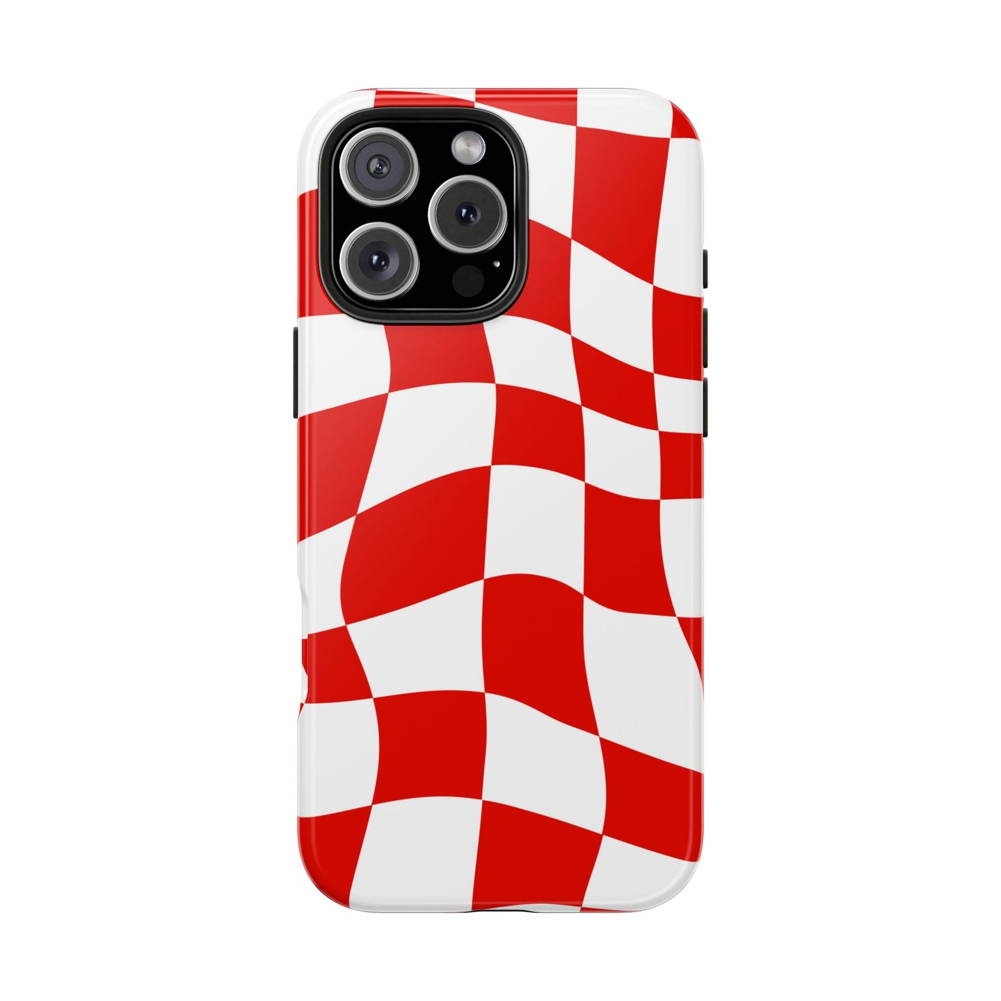 Ferrari Red - Checkered Phone Case