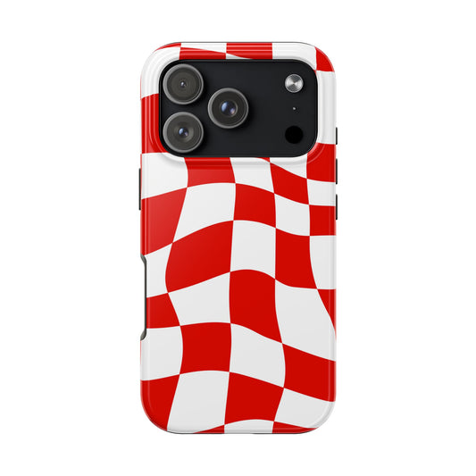 Ferrari Red - Checkered Phone Case