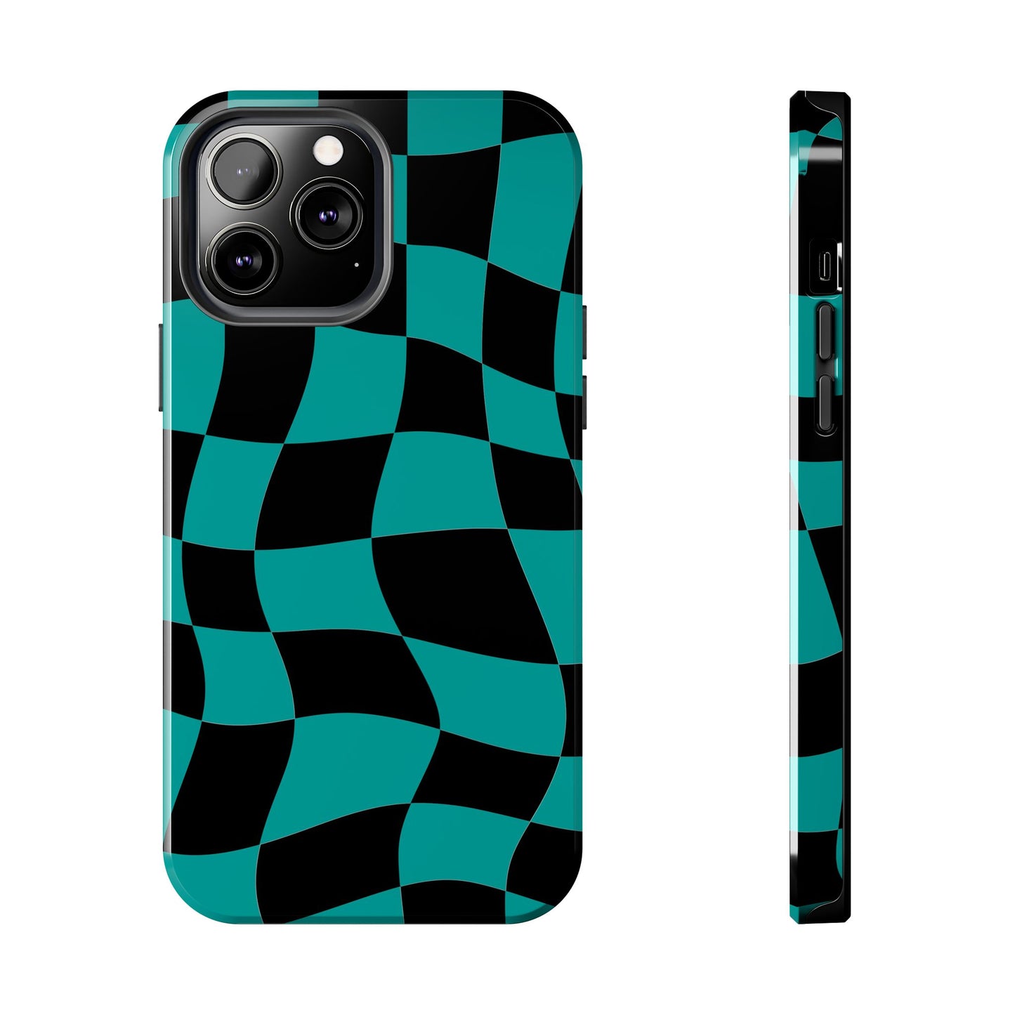 Mercedes Teal - Checkered Flag Phone Case