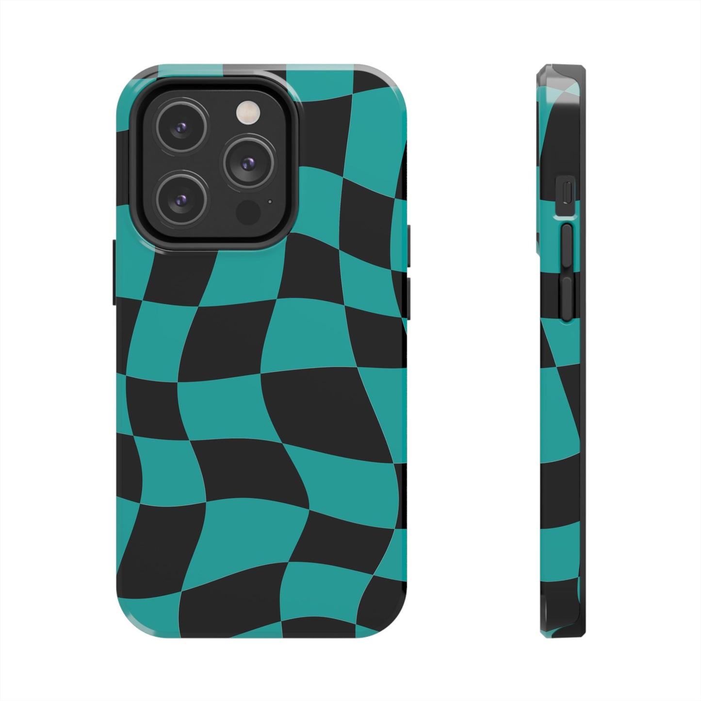 Mercedes Teal - Checkered Flag Phone Case