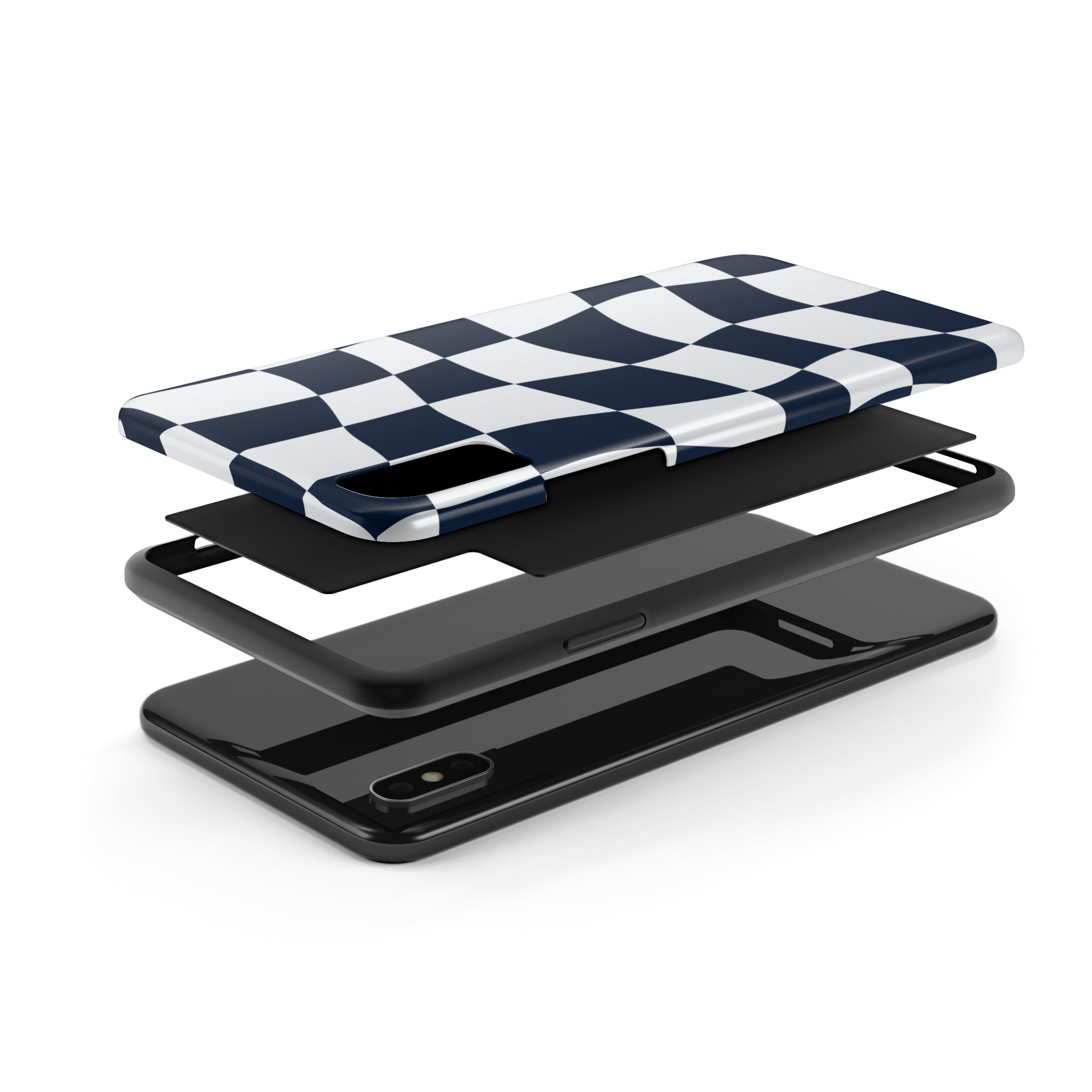 AlphaTauri Blue Checkered Flag Phone Case