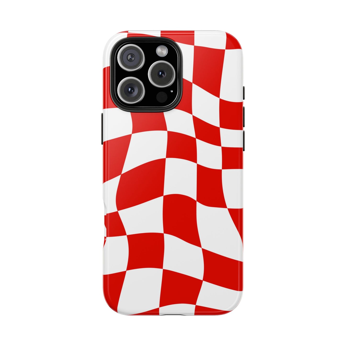 Ferrari Red - Checkered Phone Case