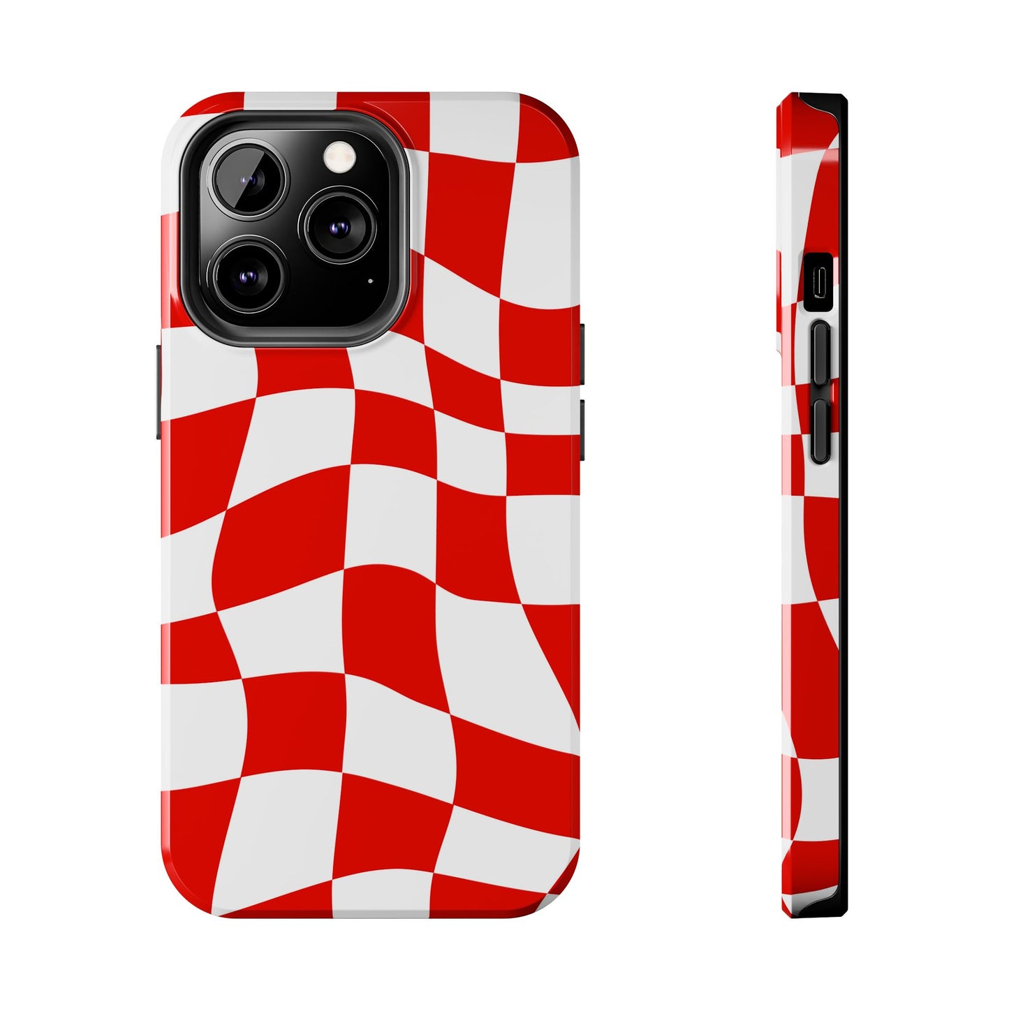 Ferrari Red - Checkered Phone Case