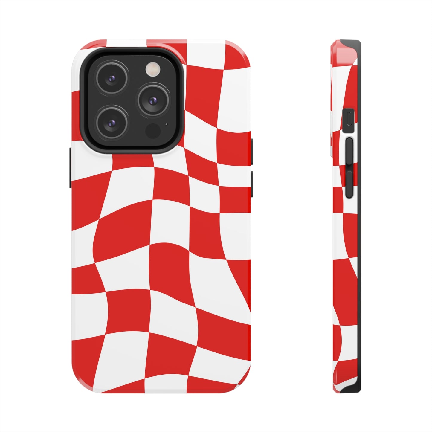 Ferrari Red - Checkered Phone Case