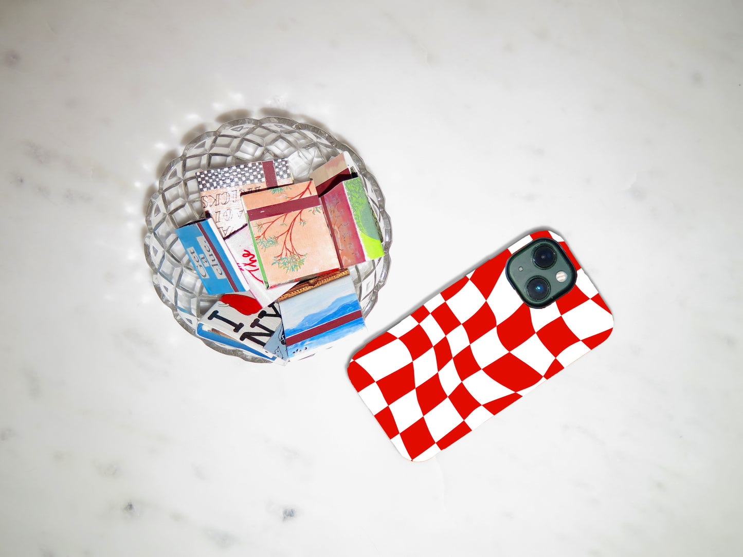 Ferrari Red - Checkered Phone Case