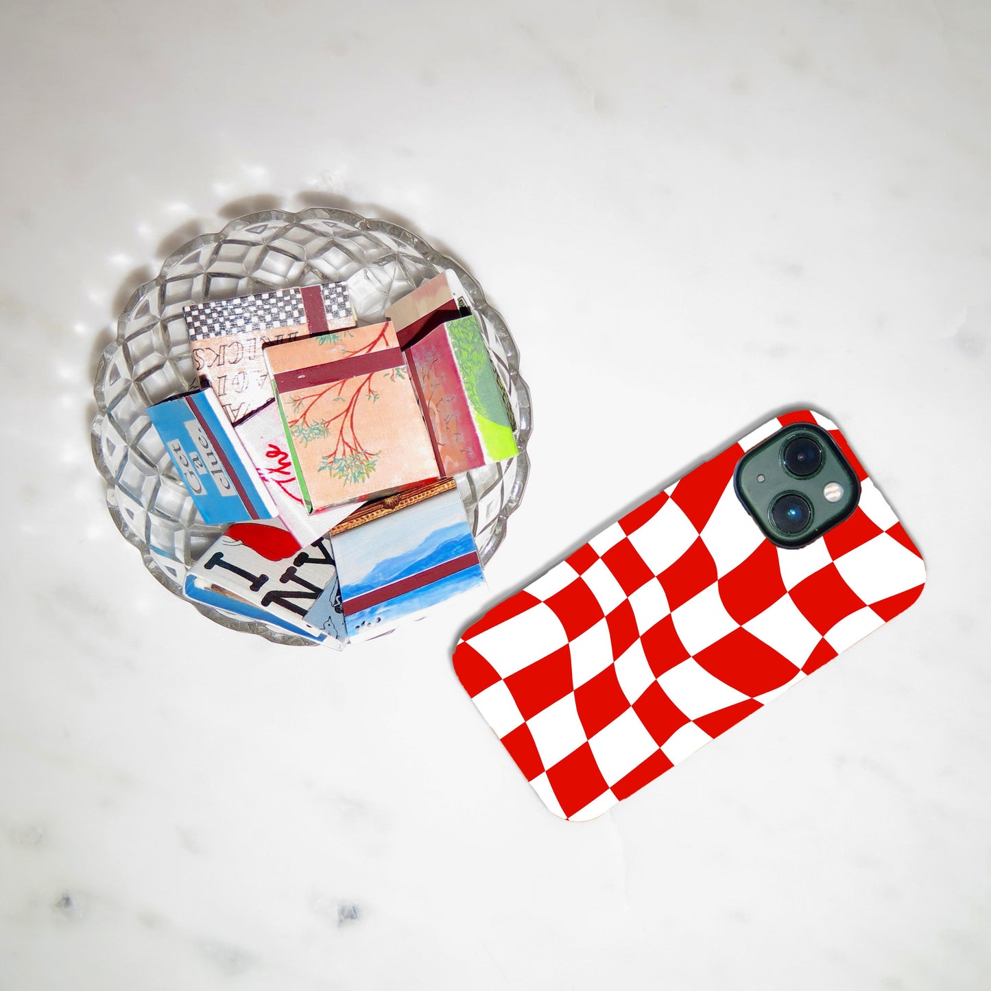 Ferrari Red - Checkered Phone Case